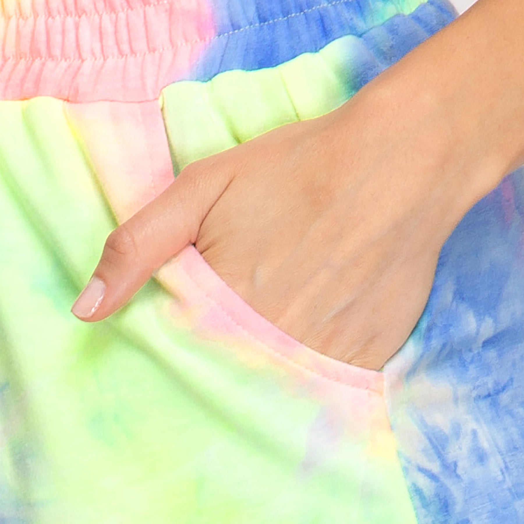 Pastel Tie-Dyed Terry Shorts