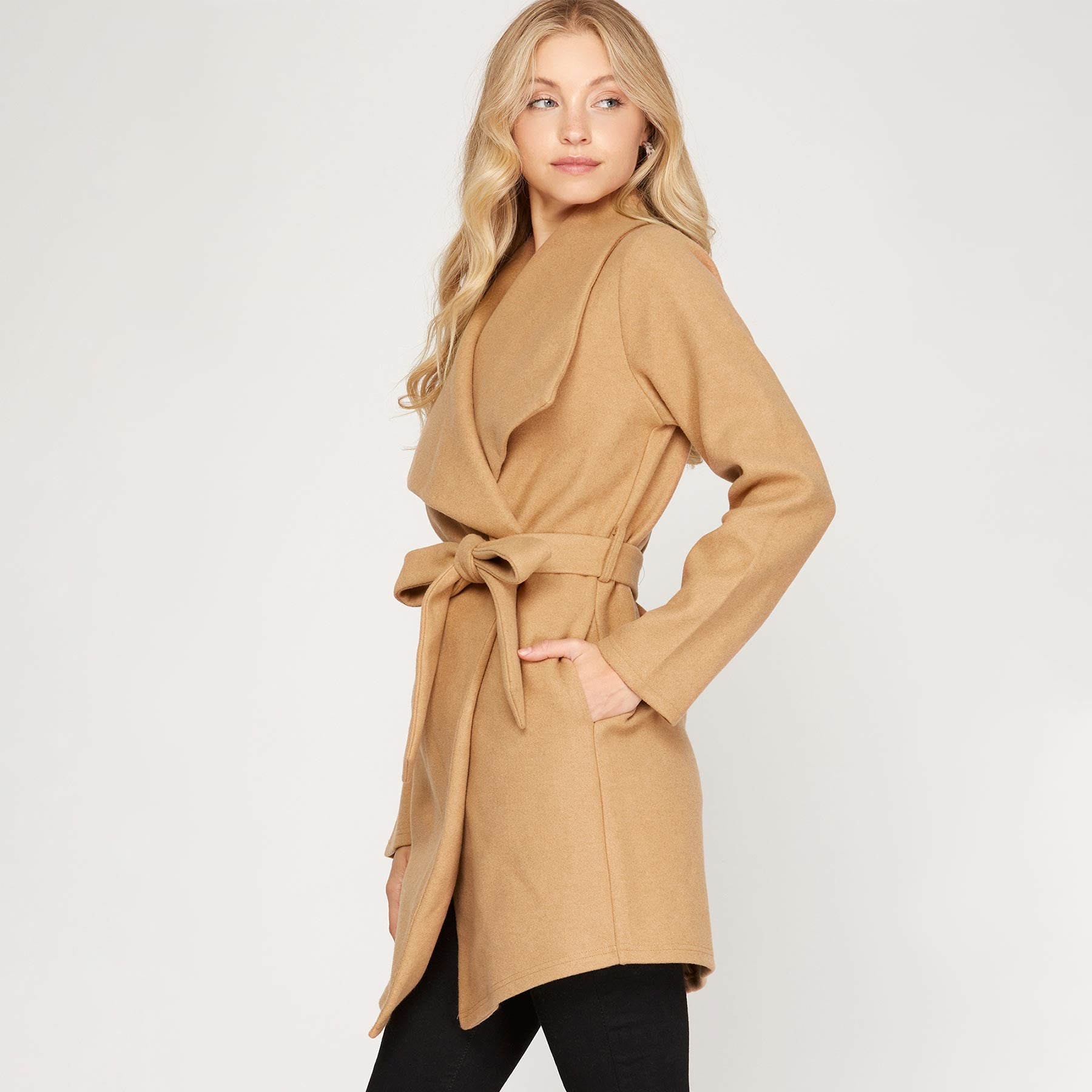 Wrap sale front coat