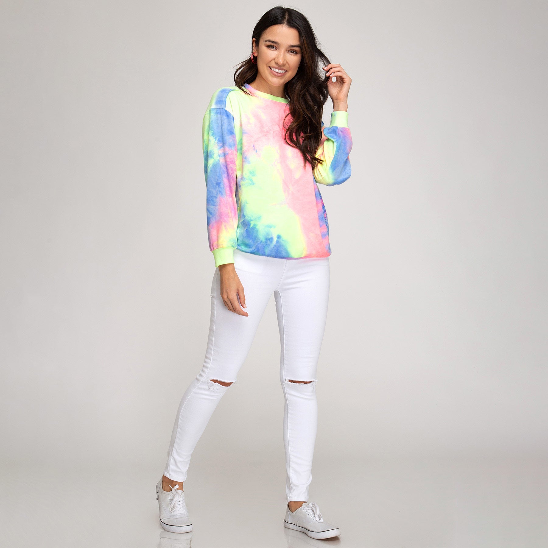 Tie dye long sleeve sweater new arrivals