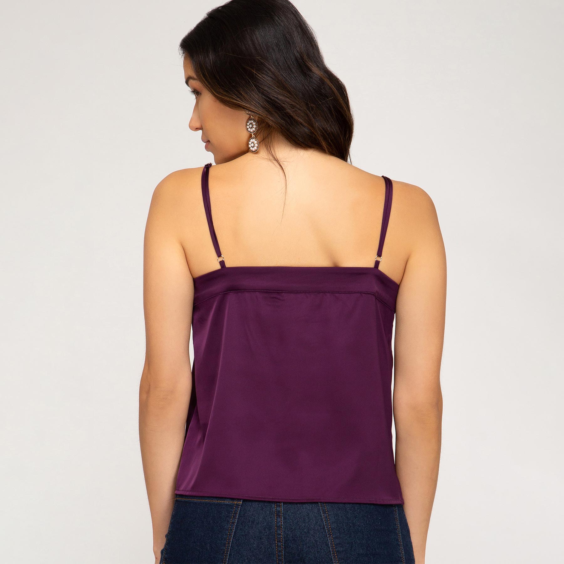 Purple camisole clearance top